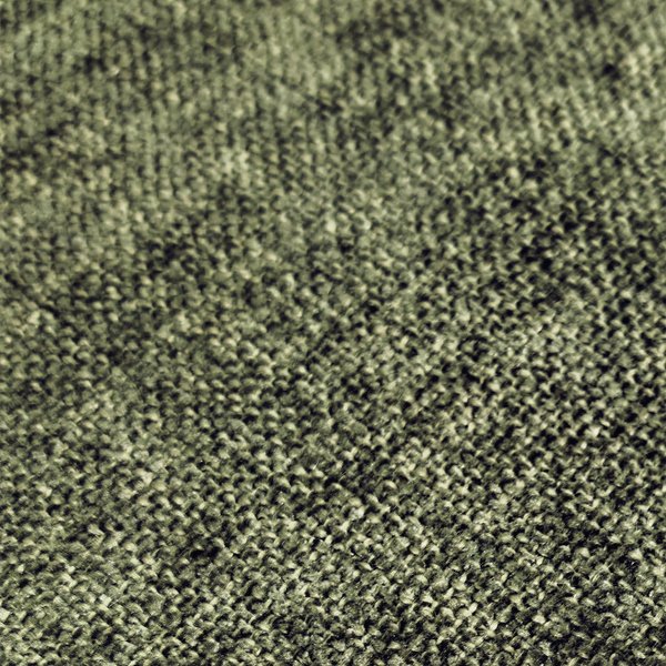 Detail of khaki woven chenille upholstery texture on swivel armchair - Sohowells
