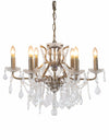 6 Branch Brushed Gold Shallow Chandelier