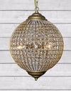 Medium Gold Globe Chandelier — detail view