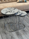 Emed Round Nest Of Tables Set - 3 Pieces Nesting Table Wood Top