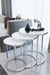 Newton Round Nest Of Tables Set - 3 Pieces Nesting Table Tempered Glass Top