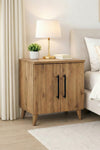 Side profile of the 32cm deep Lumen bedside cabinet