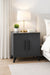 Lumen two door bedside table in matt anthracite, front view
