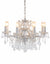 Medium 8 Branch Silver Leaf Shallow Chandelier