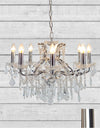 Medium 8 Branch Chrome Shallow Chandelier — alternate view