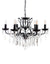 6 Branch Matt Black Shallow Chandelier