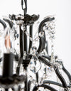 6 Branch Matt Black Shallow Chandelier — additional view