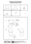 White swivel desk chair with rounded lines shown in a room setting - Sohowells