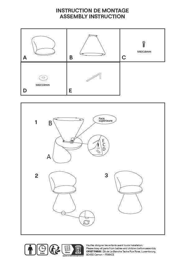 White swivel desk chair with rounded lines shown in a room setting - Sohowells