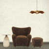 Detail of soft brown faux fur upholstery texture on armchair - Sohowells