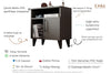 Additional styling view of Kommen anthracite bedside cabinet - Sohowells
