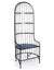 Black Metal Bird Cage Style Porter's Chair