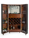 Soho Steamer Extra Large Leather Two-Door Wine / Bar Cabinet