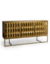 Industrial Gold "Fitzgerald" 3 Door Large Metal Sideboard