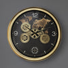 Exotic Map Moving Gears Decorative Wall Clock Oversize Extra Large 23 Inch/60 cm