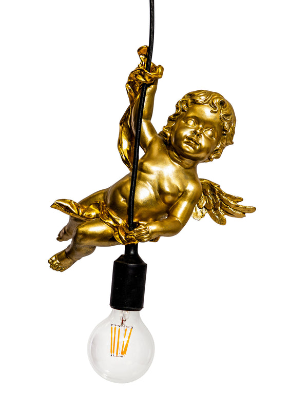 Antique Gold Cherub Ceiling Pendant