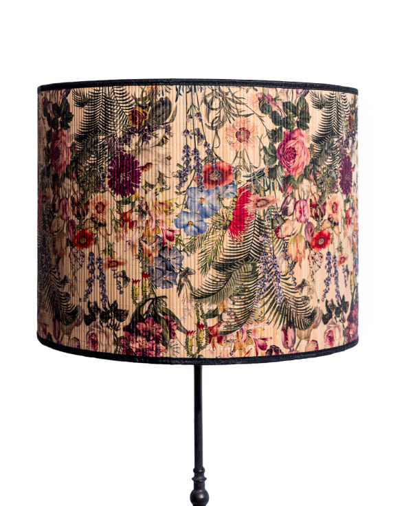 Multi Floral Bamboo Shade 55cm