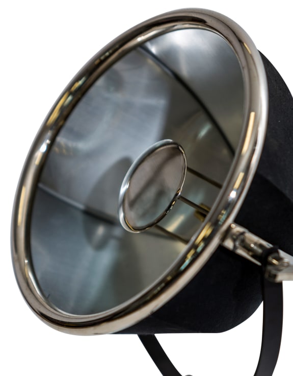 Black and Nickel Large Tripod Table Lamp