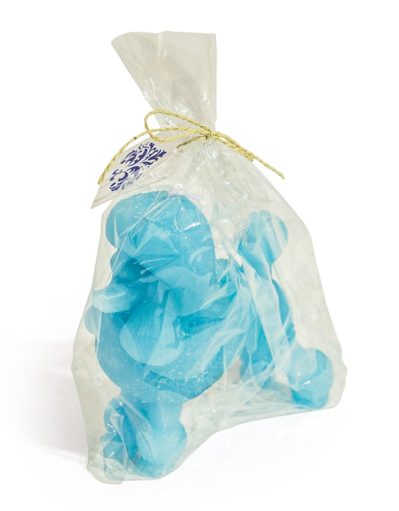 Light Blue Poodle Candle