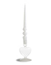 Clear Glass Heart Candle Holder
