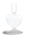 Clear Glass Heart Candle Holder