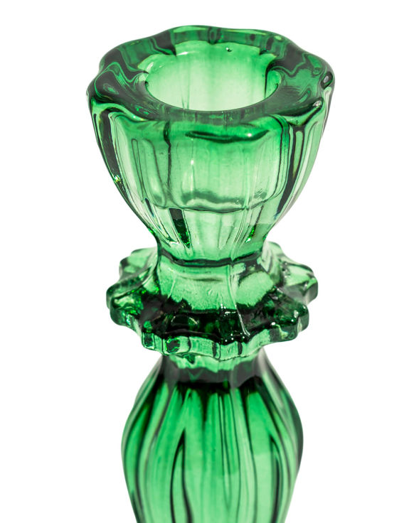 Dark Green Classic Glass Candle Holder (to be bought in qtys of 6)