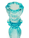 Light Blue Classic Glass Candle Holder (to be bought in qtys of 6)