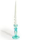 Light Blue Classic Glass Candle Holder (to be bought in qtys of 6)