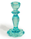 Light Blue Classic Glass Candle Holder (to be bought in qtys of 6)