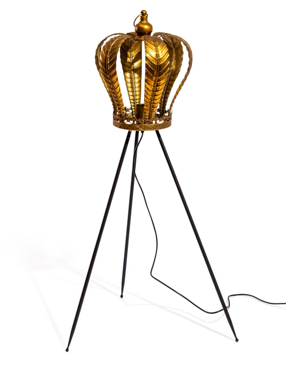 Gold Metal Crown Floor Lamp (to be bought in qtys of 2)