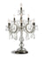 Antique Silver/Nickel Ornate Glass Girandole Table Lamp