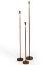 Antique Copper Large Floor Standing Candle Holder