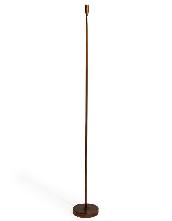 Antique Copper Large Floor Standing Candle Holder