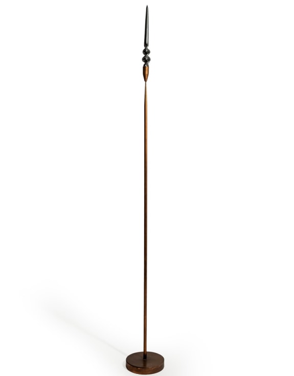Antique Copper Large Floor Standing Candle Holder