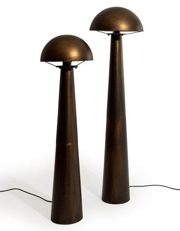 Antique Bronze Large Mushroom Floor Lamp