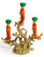 Large 3 Fish on Coral Candle Holder