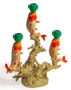 Large 3 Fish on Coral Candle Holder