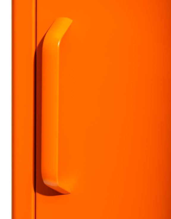 Tall Steel Metal Locker in Burnt Orange