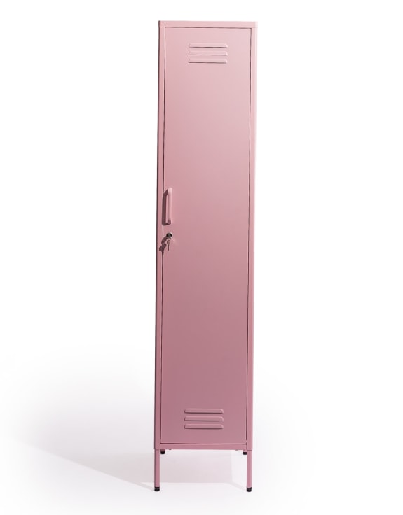 Tall Steel Metal Locker in Baby Pink