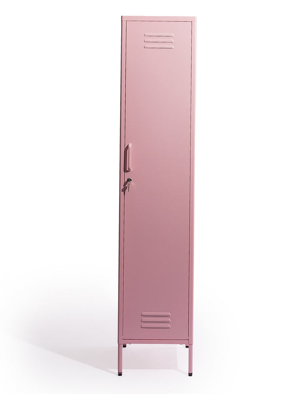 Tall Steel Metal Locker in Baby Pink