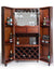 Soho Steamer Extra Large Brown Leather Two-Door Wine / Bar Cabinet