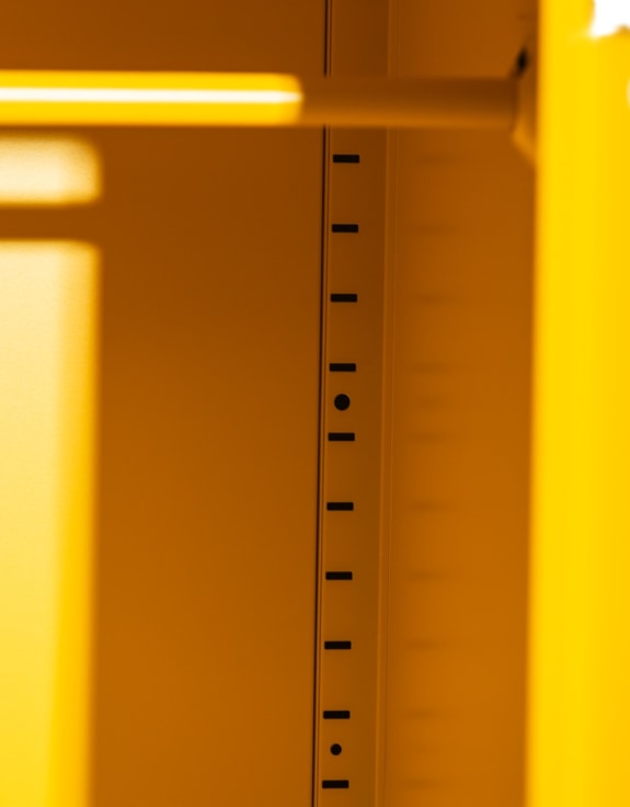 Tall Steel Metal Locker in Mustard Yellow