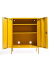Medium Steel Metal Locker in Mustard Yellow