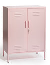 Medium Steel Metal Locker in Baby Pink