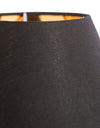 Gentry Pug Table Lamp w/ Black, Gold-Lined Shade