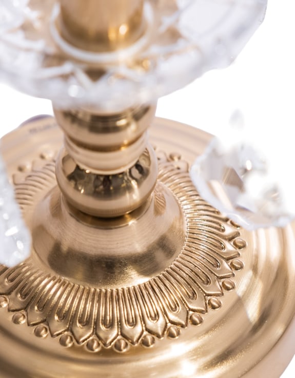 Ornate Brass Rechargeable Table Lamp