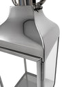 Extra Large Square Polished Steel & Glass Lantern