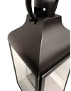Large Square Matt Black Steel and Glass Lantern