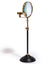 Brass Magnifying Glass on Black Stand w/ Candle Holder
