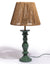 Pale Green Table Lamp w/ Natural Ribbed Rope Shade (to be bought in qtys of 2)